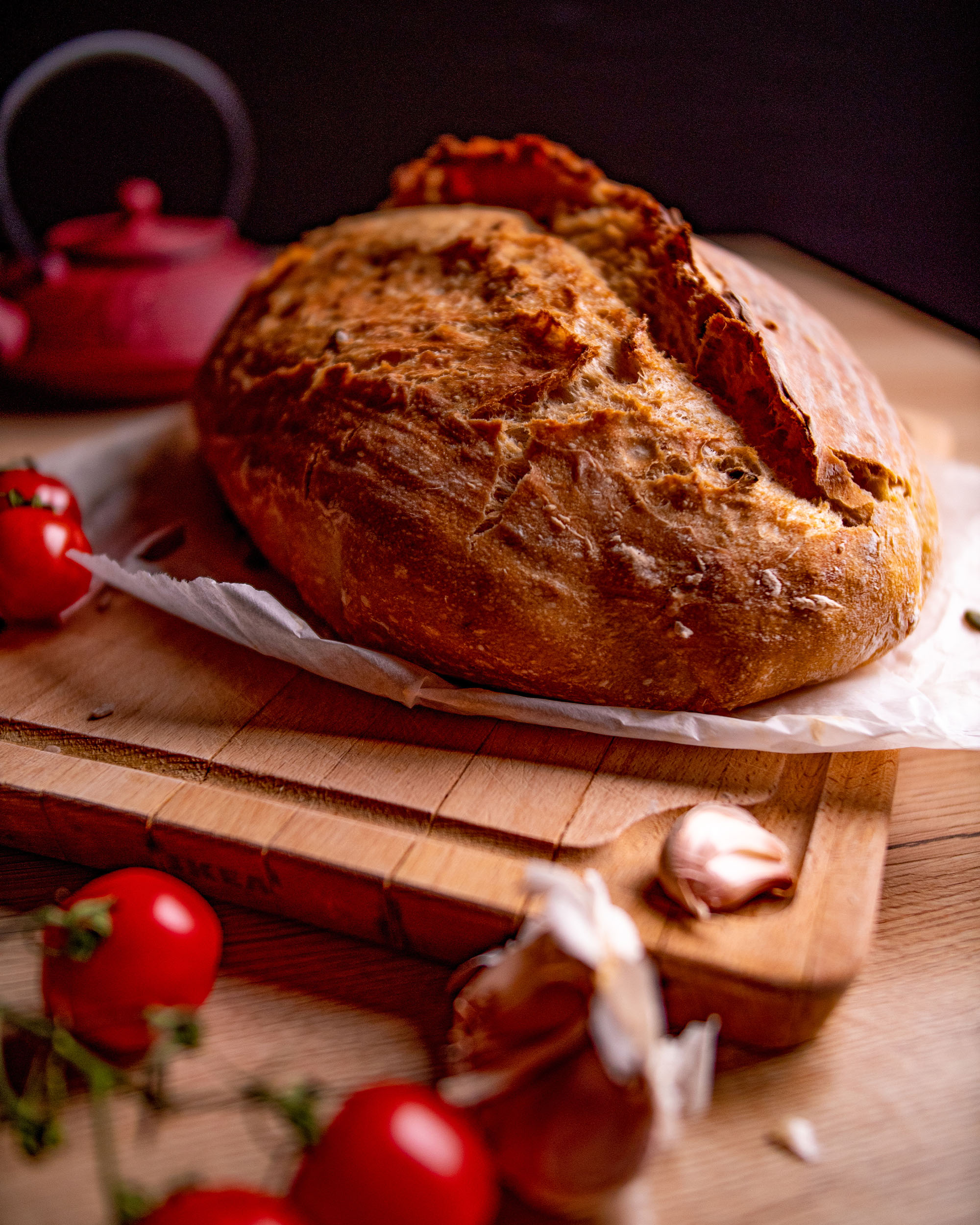gastro fotografia čerstvý upečený chlieb